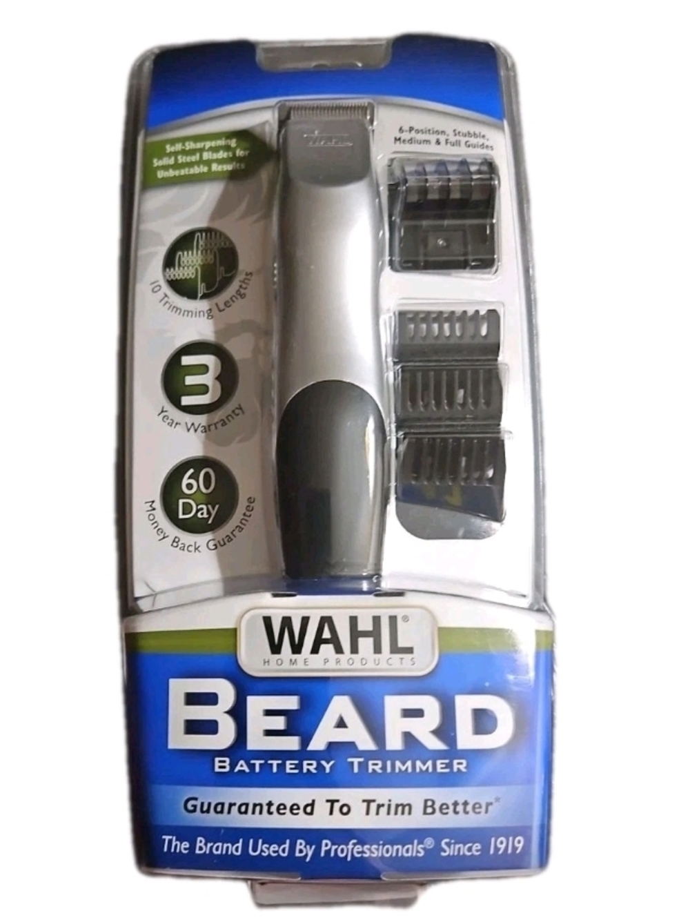 Wahl 9906-717V Battery Operated Facial Hair Trimmer for Beard, Mustache